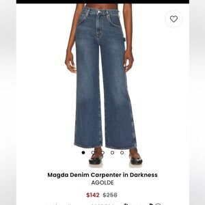 NWT Agolde Magda Carpenter Jeans